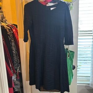 Black 3/4 Sleeves Dress